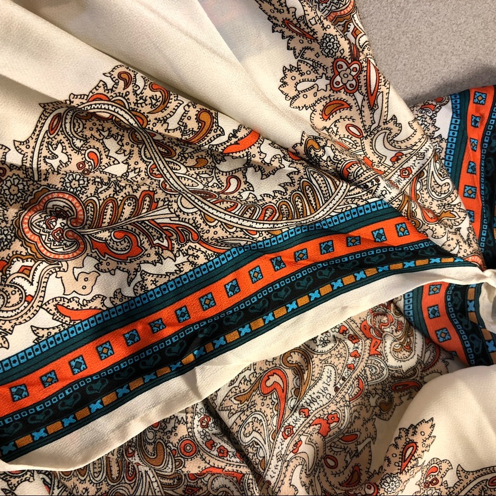 Umgee | Scarf Print Dolman Long Sleeve Kimono - Picture 6 of 8